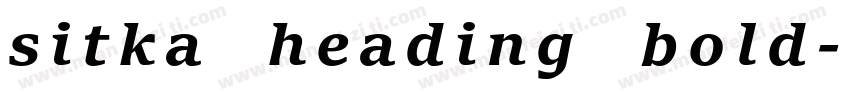 sitka heading bold字体转换
